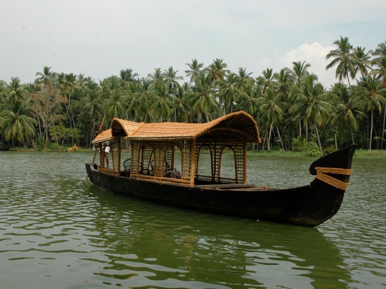Backwater Boating Activity in Kerala near Ambika Vilas